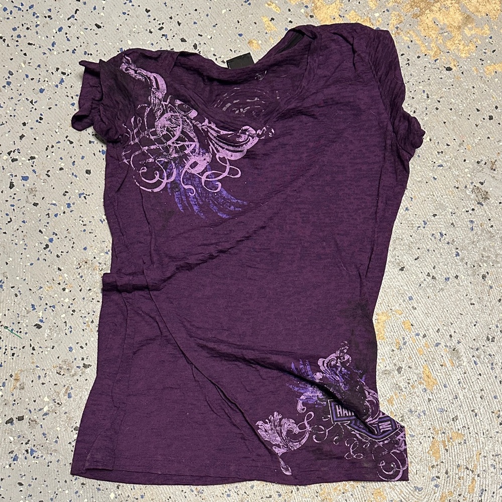 Harley-Davidson Purple Graphic Short Sleeve Tee